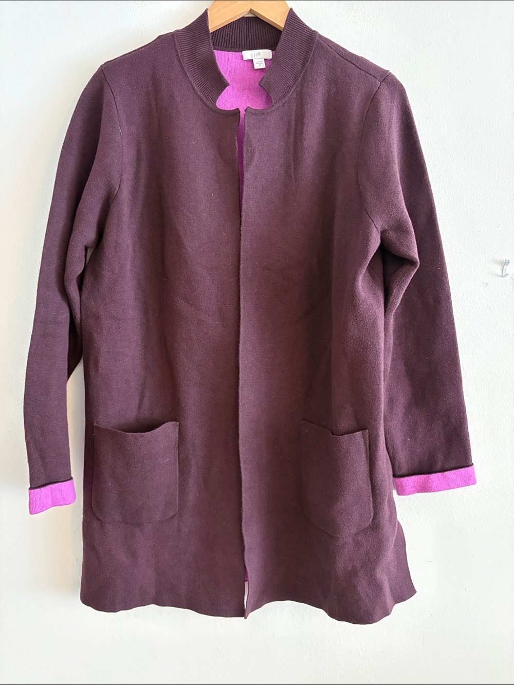 J. Jill Open Cardigan Blazer Womens Size Medium Purple